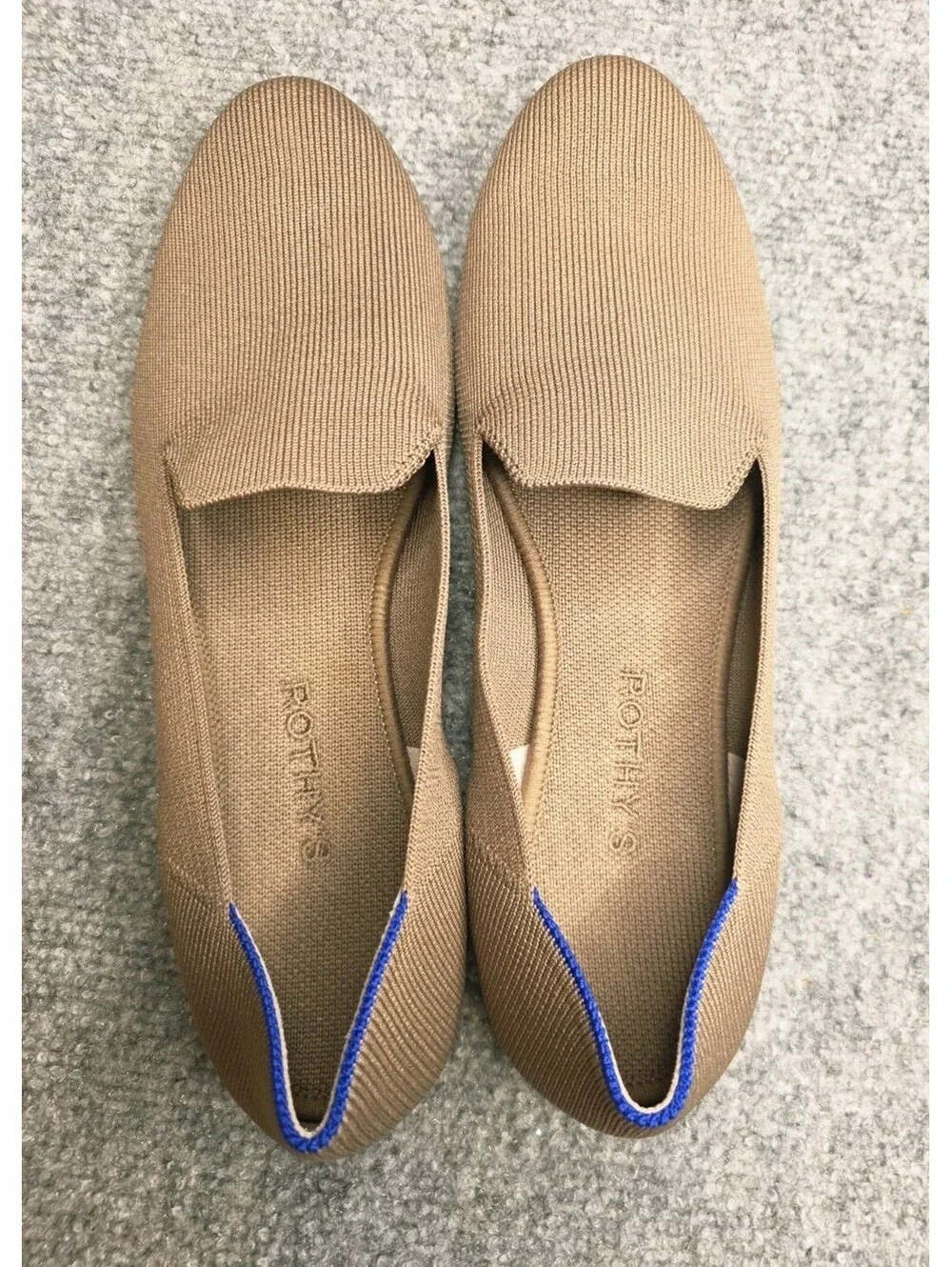 Rothy's The Almond Loafer Taupe Mocha Brown Flats Women's Size 9.5 NWOB